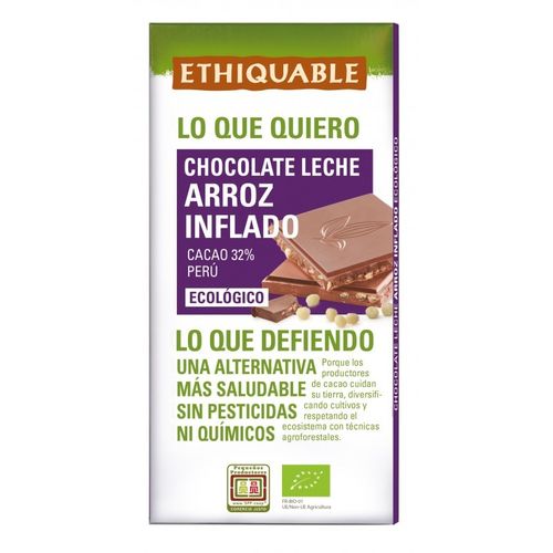 CHOCOLATE CON LECHE Y ARROZ INFLADO 100GR